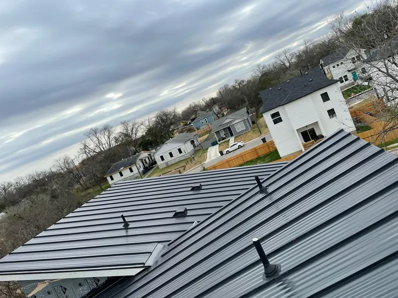Standing seam metal roof panels with vents for Skylight Repair in Normandy Park
